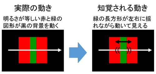 図2：錯視を使った実験の原理