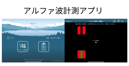 図3：アルファ波計測アプリ