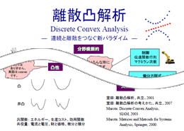 離散凸関数は、いろいろな分野に登場する