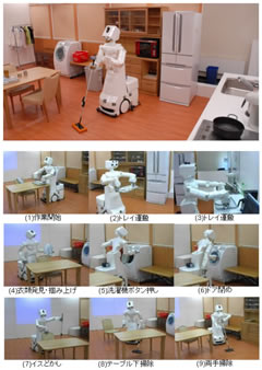 掃除や洗濯など家庭内の仕事をこなしてくれる家事支援ロボット