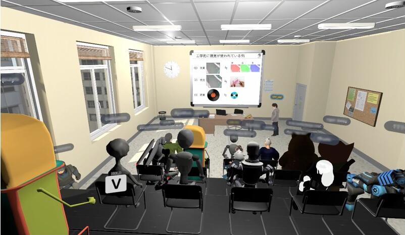 図5：アバターで受けるオンライン授業の様子